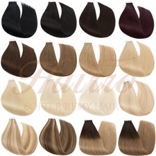 HAIRRO Tape In Real Remy Human Hair Extensions Double Drawn Thick Seamless 12-24