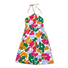Free Assembly Womens Size XS Halter Midi Dress Pockets Abstract Floral