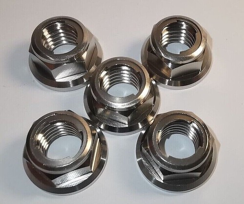 M10 x 1.5mm titanium Grade 5 TC4 hex flanged lock nuts - Picture 6 of 14
