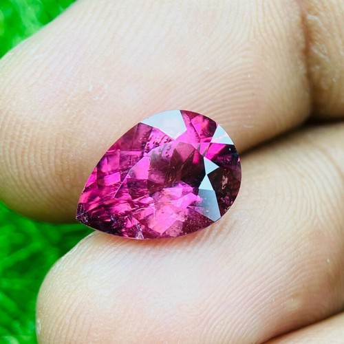3,77 Cts | naturale sfuso|tormalina | rosa | forma di pera | taglio portoghese Brasile - Foto 2 di 5