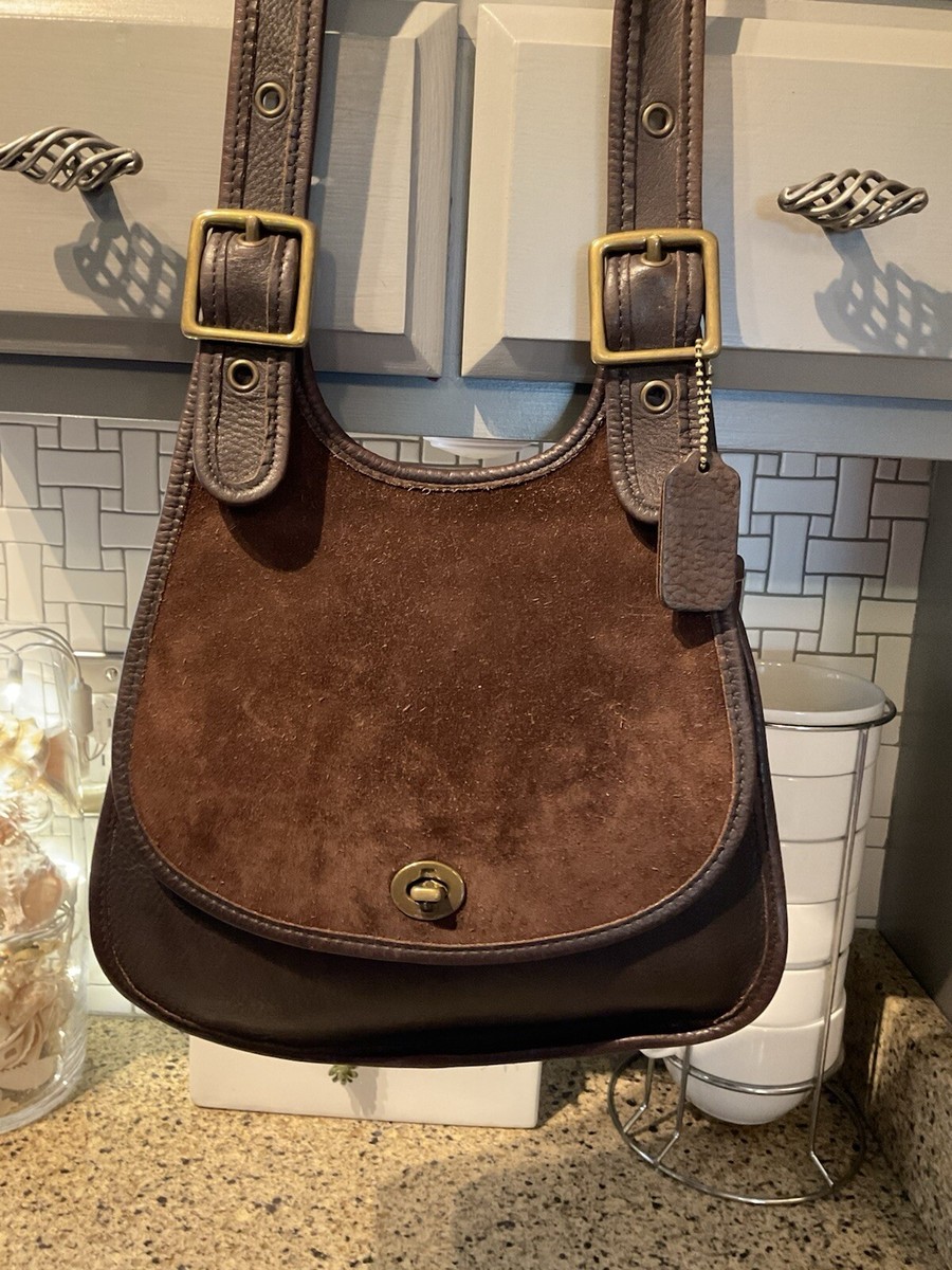 Vintage Coach Berkeley Saddle Bag Purse Glovetanned Leather