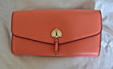 KATE SPADE - Marty Large Slim Flap Wallet - Melon Ball