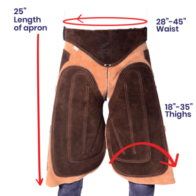 Farrier Chaps with 4 knife pockets & 2 nail magnet Full Leather
