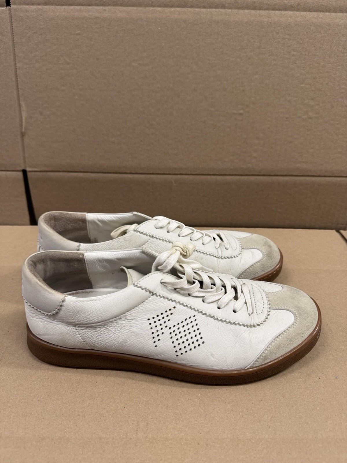 SAOLA Scarpe da ginnastica KOIO uomo Capri bianche suola gomma pelle taglia 42