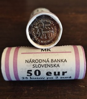 OFFERTA: 2 EURO COMMEMORATIVO  Trenčín Capitale europea della cultura FDC