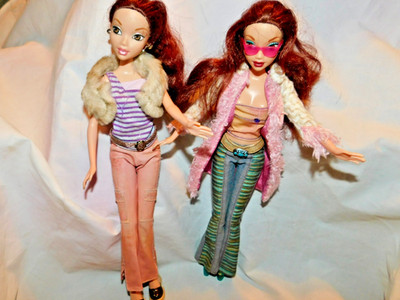2-Retired ''My Scene '' Madison& Chelsea-Night & Day, 1999, Original Full dressed