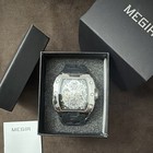 MEGIR Men's Automatic Skeleton Dial Tonneau Watch Rubber Strap Box Manual — photo 6