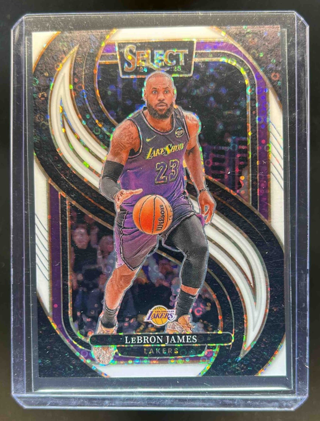 2024-25 Select LeBron James Premier White Disco Prizm #73/75 Lakers