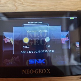 SNK Neo Geo X Gold Limited Edition Console Complete Set Black Tested Used Japan