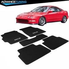 Fits 94-01 Acura Integra Sedan 4-door Dc2 Logo Oe Floor Mats Carpet Black Nylon