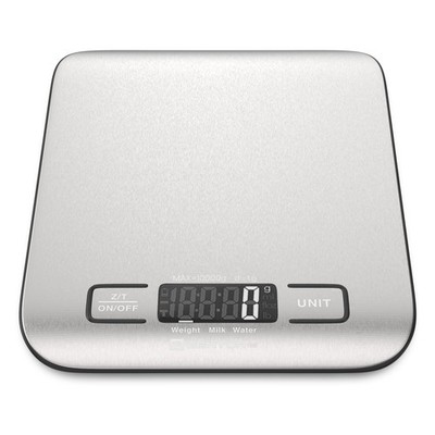 Küchenwaage digital Edelstahl LCD Anzeige 10kg 1g Messung elektronische Waage