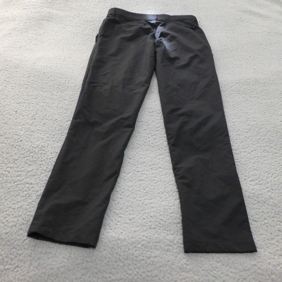 Pantalones Banana Republic Para Hombre 32x32 Negros Rectos Rendimiento Absorbente Preppy Foto 2 de 4