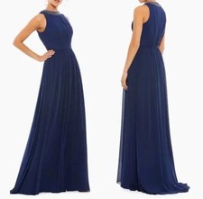 Ieena for Mac Duggal Embellished Jewel-Neck Sleeveless A-Line Gown - size 10