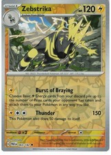 Zebstrika 063/182 Reverse Holo Uncommon Paradox Rift Pokemon NM
