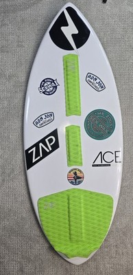 ZAP ACE Skimboard Green Black White Lightweight Durable Board Water Sports Surf