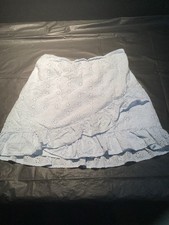 Primark Girls 10-11 yrs eyelet embroidered Light Blue Skirt