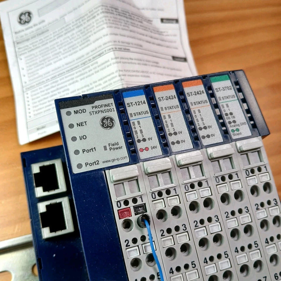 Profinet I/O System GE STXPNS001 With ST-1214, ST-2424 (x2), ST-3702, DIN Rail - Image 3 of 4