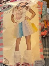 Unicorn Girls Unicorn Costume Dress w/ Hood Tutu Skirt Size 12-14 123162L