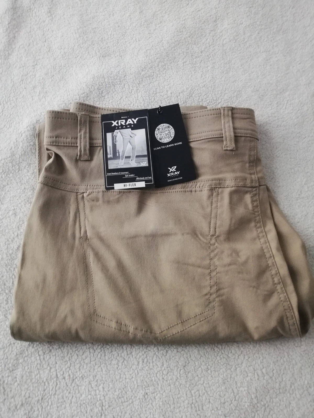 XRAY Jeans 38x32 Hi-Flex Khaki Golf Performance New