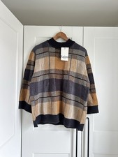 Saint Tropez Jumper IbenaSZ Pullover Size Large Blue Deep New Tags Wool Blend