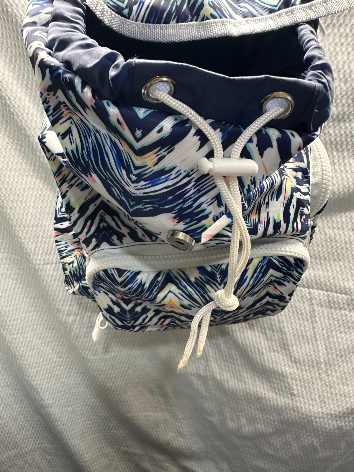 Vibrant Abstract Print Mini Backpack - Drawstring… - image 6