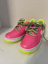 Nike Air Force 1 GS 'Pink Blast Volt' Youth 6.5Y - CW5761 600 No box