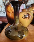 Rookwood Art Pottery 10" Vase Holly Artwork 1897 Amelia Sprague - Rim Repair