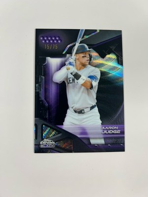 2026 Topps Chrome Black Aaron Judge Purple Wave Refractor /75 New York Yankees