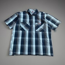 Ben Davis Vintage Work Zip Shirt Plaid Men s Med USA 80s 90s Skater