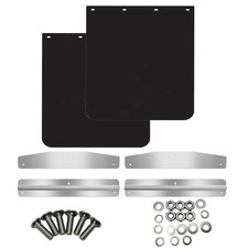 Pair Universal 24"x 24" Mud Flaps w/24 Wide Mudflap Weights for Semi Truck Heavy