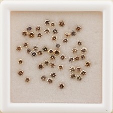 Natural 2.13ct Round Brilliant Cut Fancy Yellowish Brown Loose Diamond Lot of 50