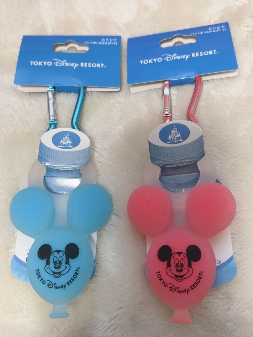 Tokyo Disney Mickey Carabiner Plastic Bottle Holder used
