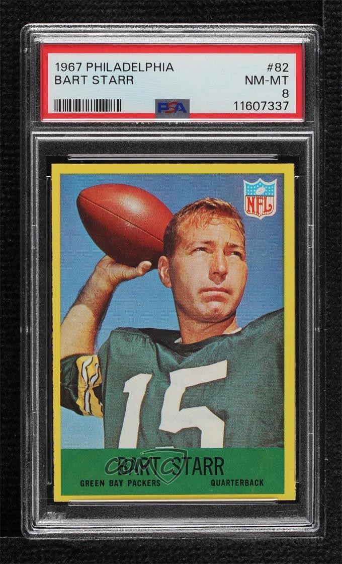 1967 Philadelphia Bart Starr #82 PSA 8 HOF 0q4x