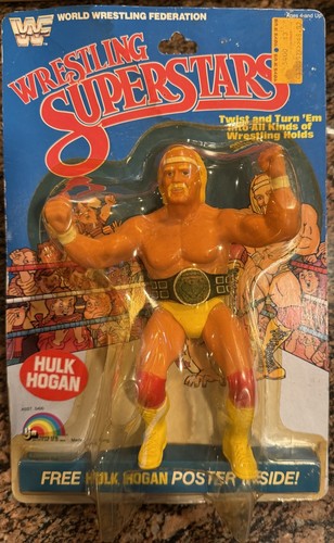 1984 WWF WWE LJN MOC HULK HOGAN ORIGINAL 5 BACK WR...