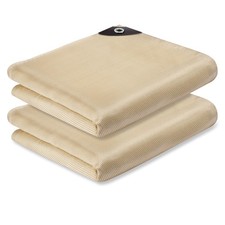 2 Pack Welding Blanket 4x6 ft - Heavy Duty Fiberglass Heat Resistant Fabric, ...