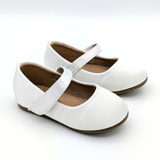White Satin Mary Jane Toddler Shoes EU 21 US 5.5 Flower Girl Easter Dress Up