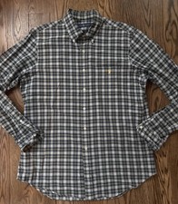 Polo Ralph Lauren Classic Fit Button Down Shirt Men's Large Plaid Long Sleeve