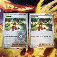 2 x Pokémon TCG Youngster 198/198 Scarlet & Violet Pokemon Reverse Holo Set
