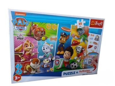 Paw Patrol 35 Teile Puzzle & Aufkleber für Kinder ab 3+ Spielzeug Geschenk 75119