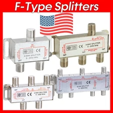 F-Type Splitter RG6 Coaxial Cable Splitter Satellite Adapter TV Antenna Cable