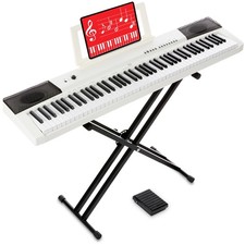 Best Choice Products 88-Key Digital Piano Set Semi-Weighted Keys Stand Sustain