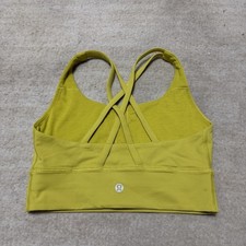 Lululemon Energy Longline Bra Luxtreme Electric Lemon Women's Size 4 LW2AV0S