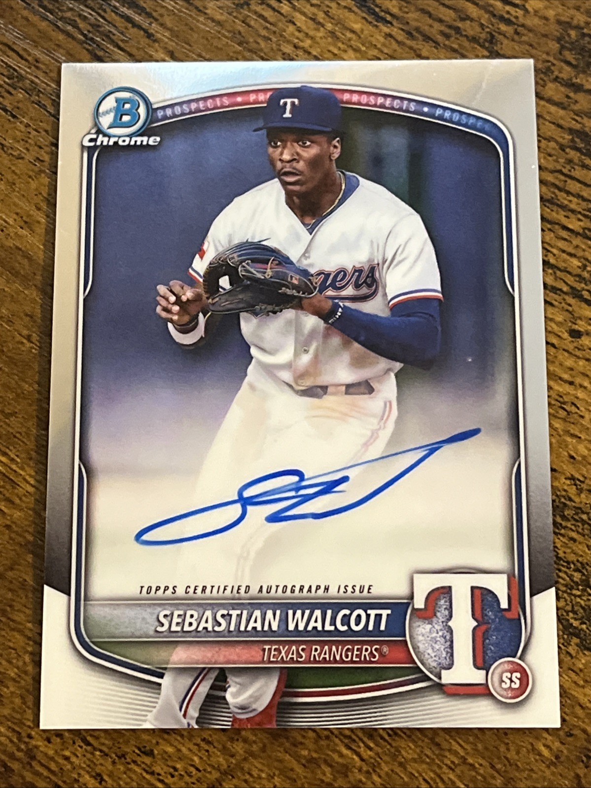 Sebastian Walcott 2025 Bowman Chrome Prospect Auto CPA-SW