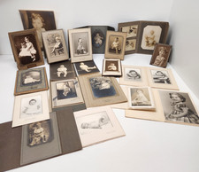 Lot Of 21 Antique 1800's/1900's Photographs of Children  Babies Malcolm Family