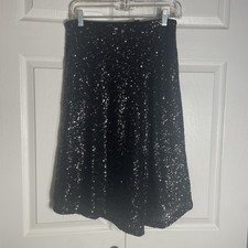 Vera Moda Sequin Skirt Women S Black Asymmetr...