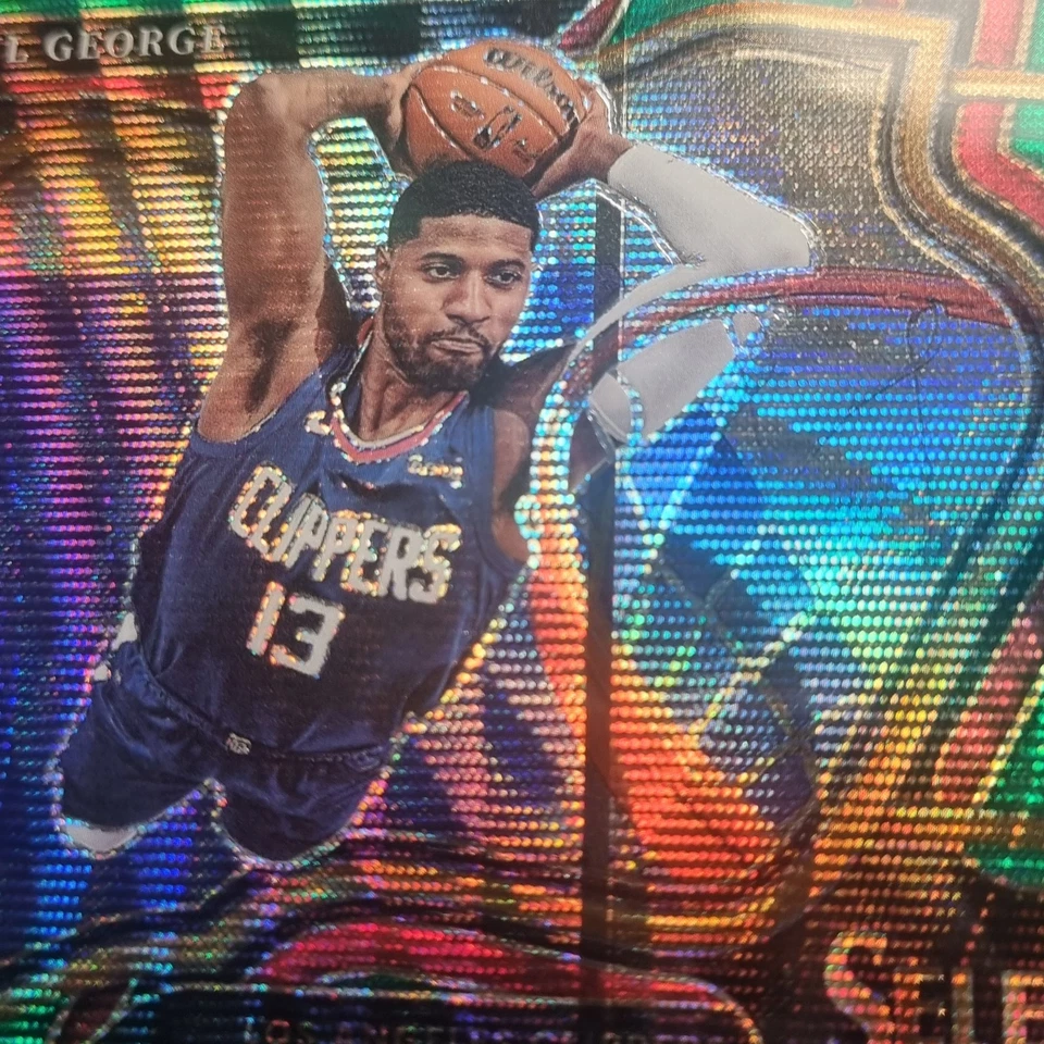 2022-2023 Paul George 4/50 Panini Prizm Green Select NBA - image 4 of 4