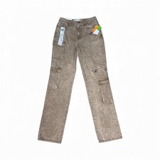 Juniors Tinseltown Relaxed Straight Cargo Pants, Color- Pecan Mineral, Size 0