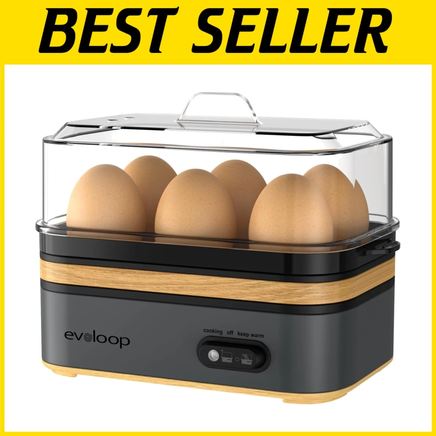 Rapid Egg Cooker Electric 6 Eggs Capacity - BPA Free