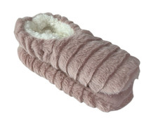 Auden Faux Fur Slipper Socks Light Pink 0766