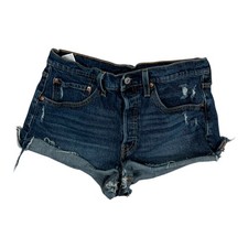 Levi s 501 Denim Jean Shorts Size Waist 30 Blue Daisy Dukes Distressed